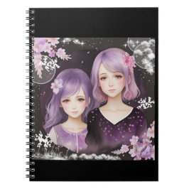 Caderno Espiral Die Schwestern Lavendel und Sakura