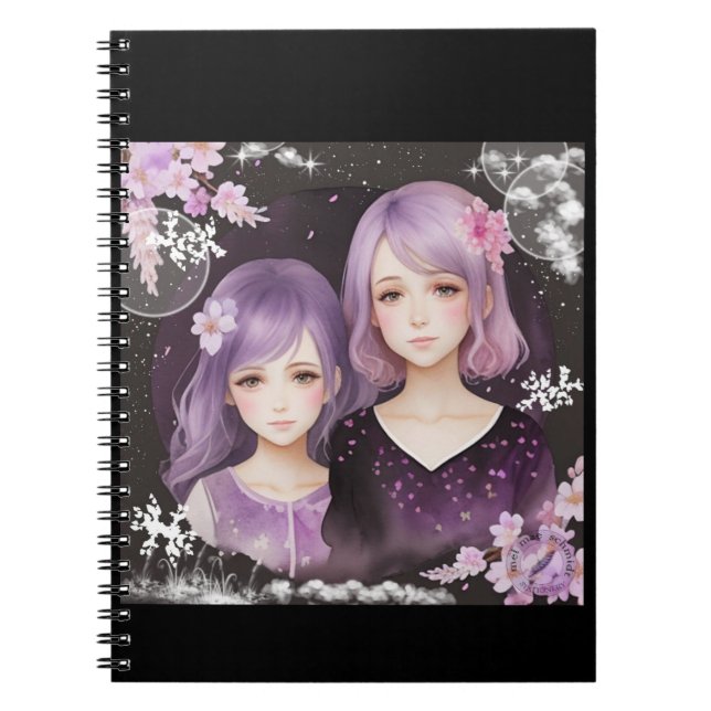 Caderno Espiral Die Schwestern Lavendel und Sakura (Frente)