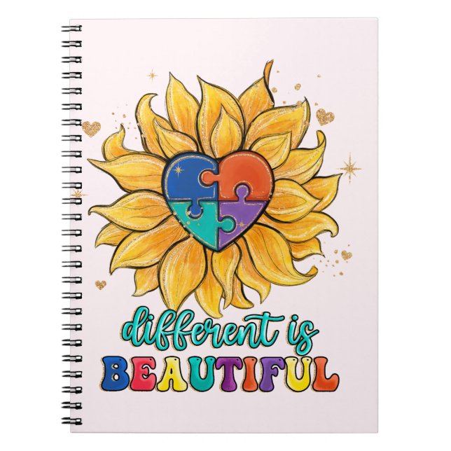 Caderno Espiral Diferente é Bonito Autismo (Frente)