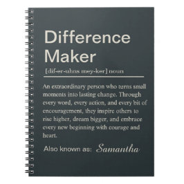 Caderno Espiral Difference Maker Definition