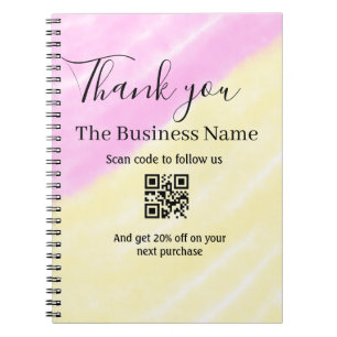 Caderno Espiral Digitalize QR para nos seguir código de desconto r