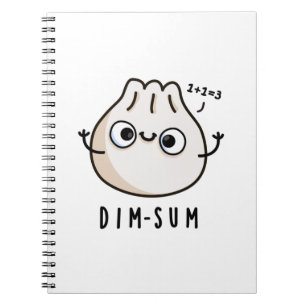 Caderno Espiral Dim-sum Piada Dimsum Matemática Trocadilho