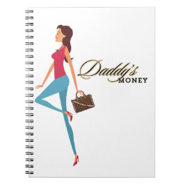 Caderno Espiral Dinheiro do pai, Bonita e Sassata, Engraçada