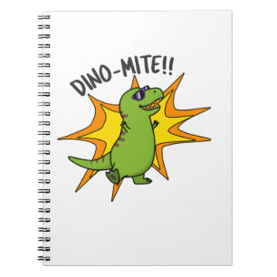 Caderno Espiral Dino-mite Funny TRex Dinossaur Pun