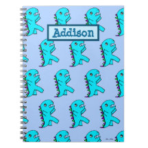 Dinossauro Azul Cute Personalizado