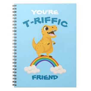 Caderno Espiral Dinossauro azul de presente de Dia de os namorados