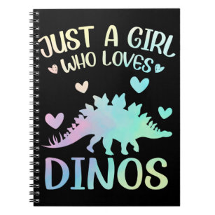 Caderno Espiral Dinossauro Bonito, Apenas Uma Menina Que Ama Dinos
