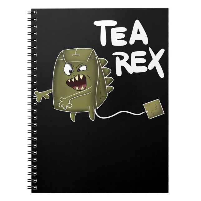 Caderno Espiral dinossauro de chá (Frente)