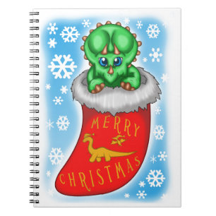 Caderno Espiral Dinossauro de Natal