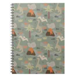 Caderno Espiral Dinossauros e Vulcões Camuflados