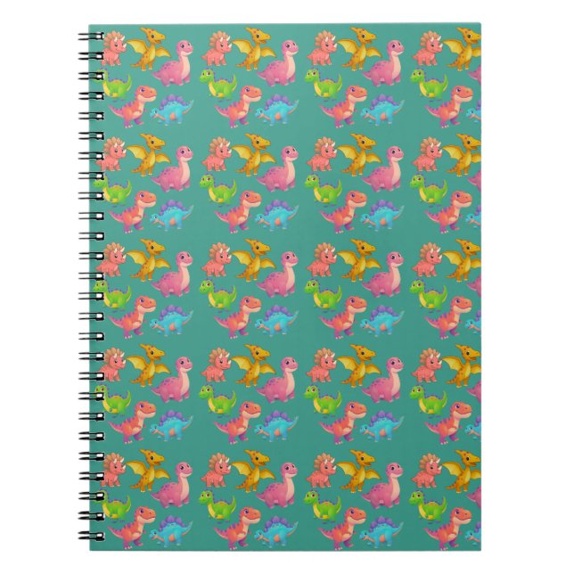 Caderno Espiral Dinossauros Ilustrados (Frente)