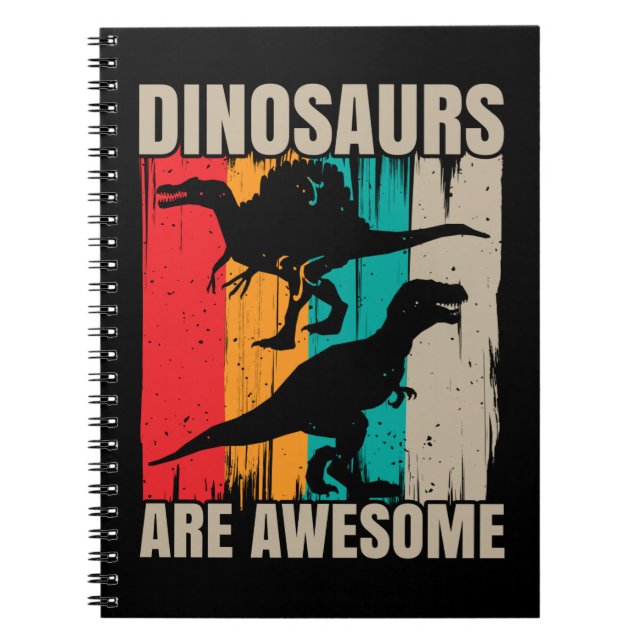 Caderno Espiral Dinossauros Incríveis Meninas Espinossauro Trex Re (Frente)