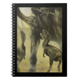 Caderno Espiral Dinossauros Vintage, Torvossauro e Brachiossauro