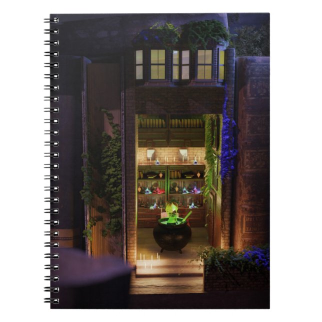 Caderno Espiral Diorama do livro miniatura - caldeirão me ferve (Frente)