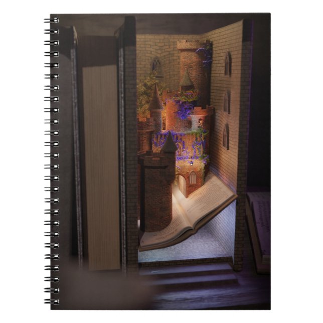 Caderno Espiral Diorama do livro miniatura - castelo mágico (Frente)