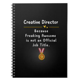 Caderno Espiral Diretor Criativo Título de Trabalho Engraçado