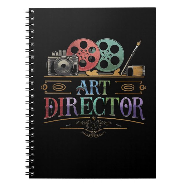 Caderno Espiral Diretor de Arte Dourado Vintage (Frente)