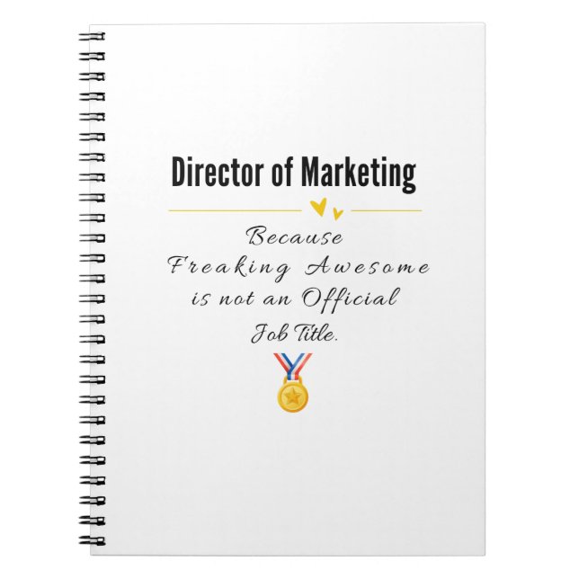 Caderno Espiral Diretor de Marketing (Frente)