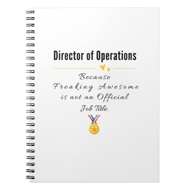 Caderno Espiral Diretor de Operações (Frente)
