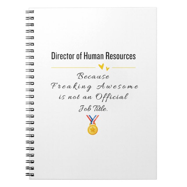 Caderno Espiral Diretor de Recursos Humanos (Frente)