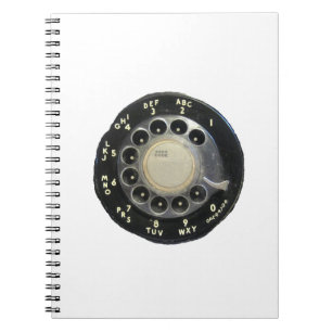 Caderno Espiral Discagem de Telefone Rotativo Antigo