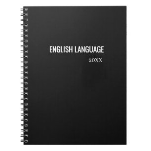 Caderno Espiral Disciplina Escolar Minimalista
