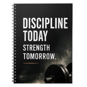 Caderno Espiral 💪 Disciplina Hoje Força Amanhã Motivação ✨