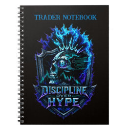 Caderno Espiral Disciplina Sobre Hype Bitcoin Crypto Mentalidade D