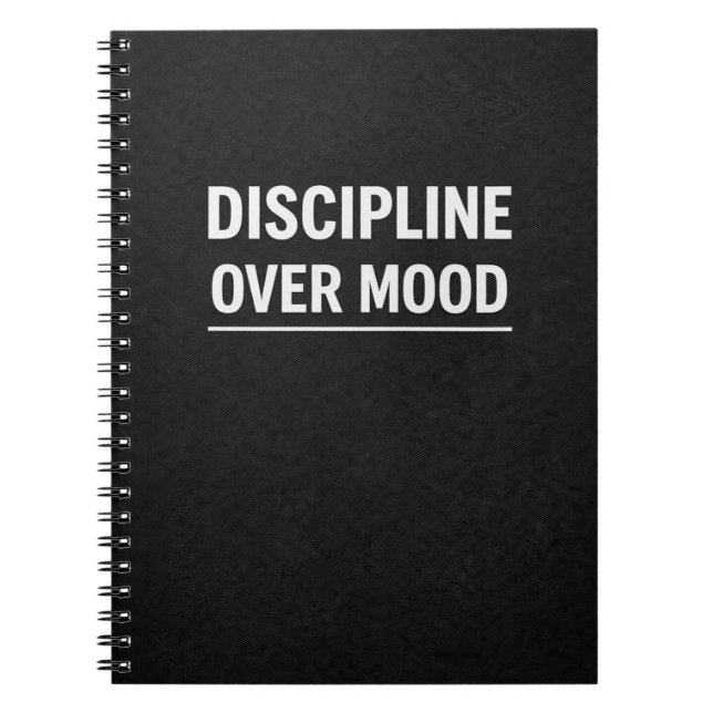 Caderno Espiral Discipline Over Mood Motivational Planner (Frente)