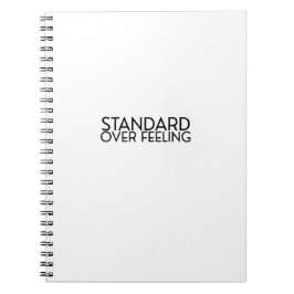 Caderno Espiral Discipline Over Motivation Minimalist Notebook
