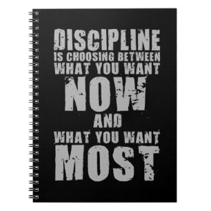 Caderno Espiral DISCIPLINE - Palavras Motivacionais