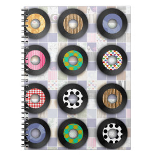 Caderno Espiral Discos Divertidos 45 Nostalgia dos Anos Cinquenta