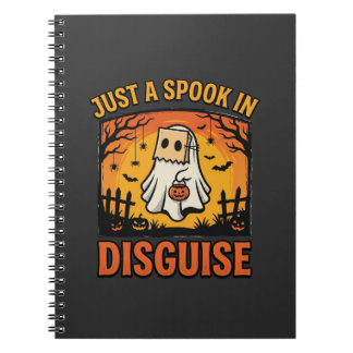 Caderno Espiral Disfarce de Fantasma de Halloween