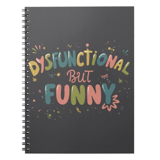 Caderno Espiral Disfuncional, mas engraçado (Frente)