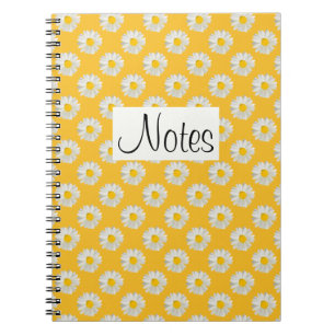 Caderno Espiral Disições florais de impressão floral de flores em 