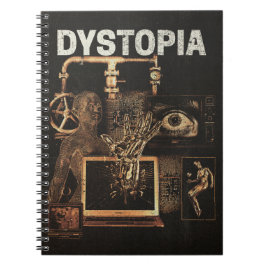 Caderno Espiral Distopia - Design de Streetwear Techno-Dystopian