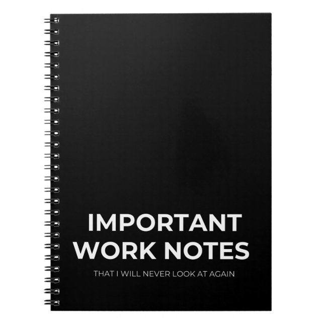 Caderno Espiral Dito Engraçado de Trabalho (Frente)