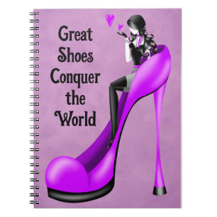 Caderno Espiral Diva da Moda em Stiletto