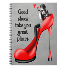 Caderno Espiral Diva da Moda em Stiletto