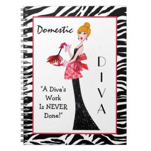 Caderno Espiral Diva doméstica