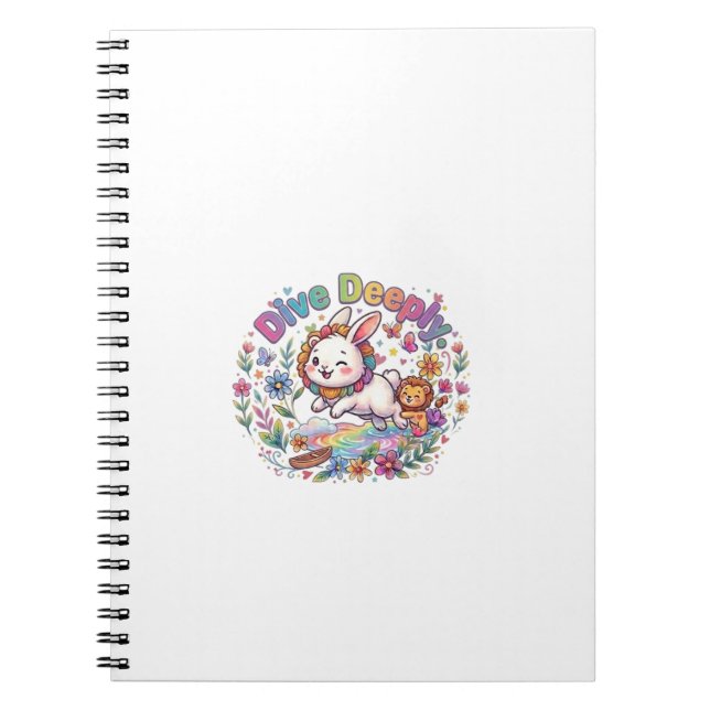Caderno Espiral Dive Deeply. (Frente)