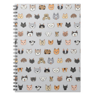 Caderno Espiral Diversão Animal: Cães Cães Mistura de Porcos