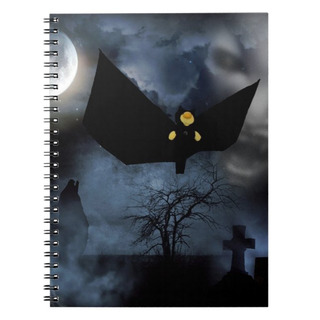 Caderno Espiral Diversão assustadora para o Halloween (Frente)