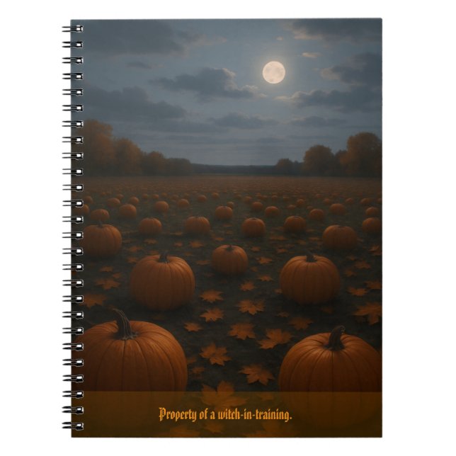 Caderno Espiral Diversão do Halloween personalizável (Frente)