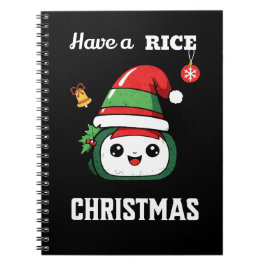 Caderno Espiral Diversão do Natal Sushi