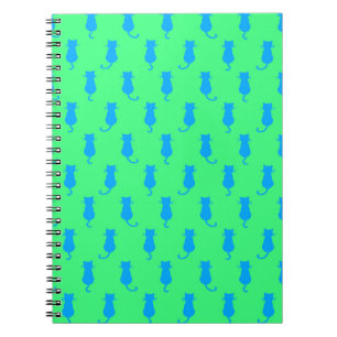 Caderno Espiral Diversão Felina Para Sempre Gatos Azuis Caprichoso