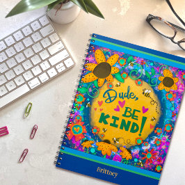 Caderno Espiral Diversão Floral Personalizada Cara Colorido Seja A