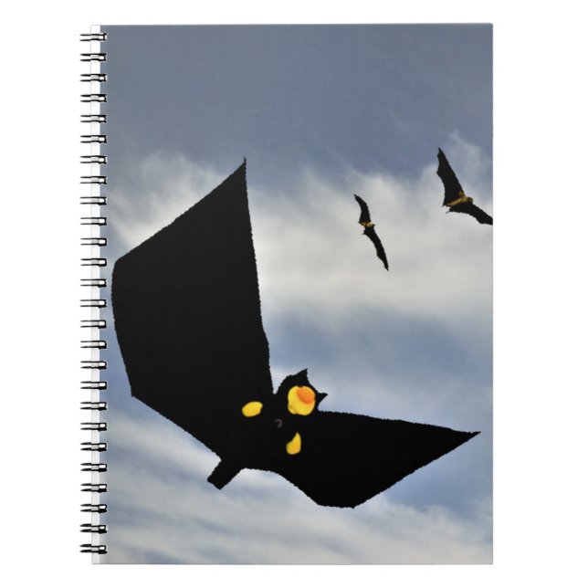 Caderno Espiral Diversão para fãs de Morcego (Frente)