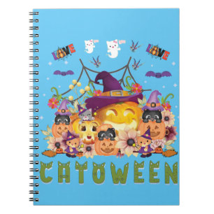 Caderno Espiral Diversão Roxo Hopinteria, Pumpkin Laranja Bastante