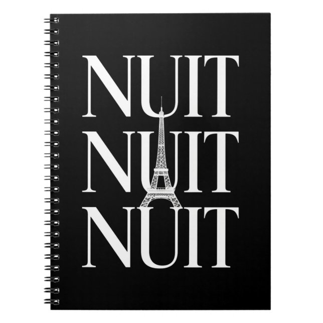 Caderno Espiral Divertido Nuit Nuit (Frente)